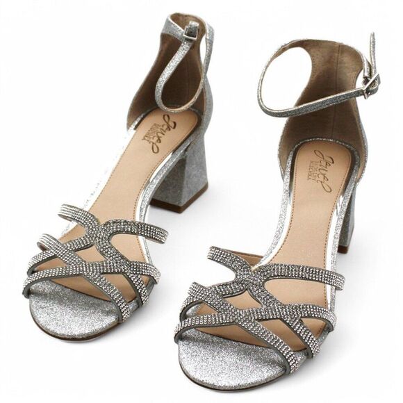 Jewel Badgley Mischka Fidelia Evening Sandals (Size 9.5) - Picture 2 of 6